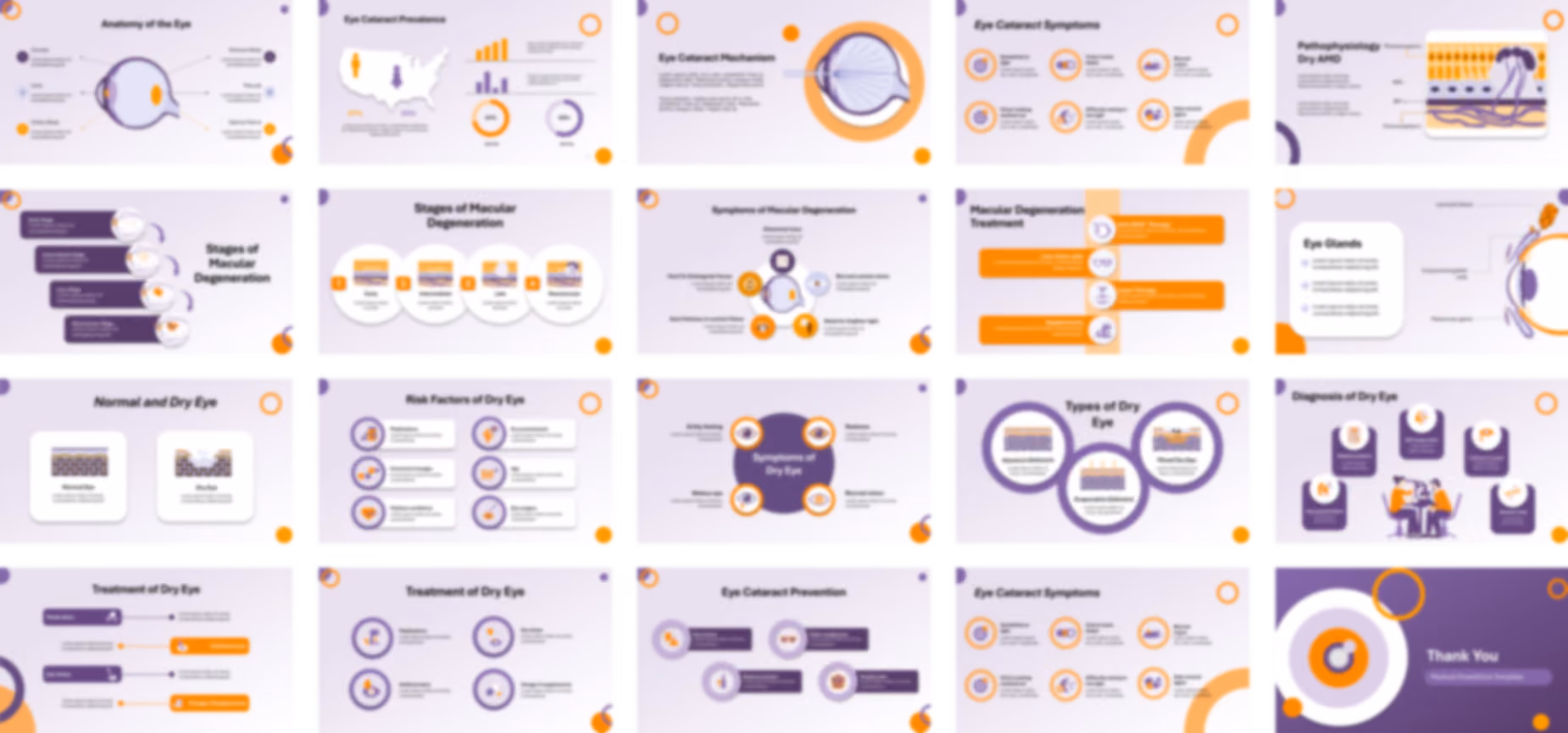 Cataracts PowerPoint template design preview