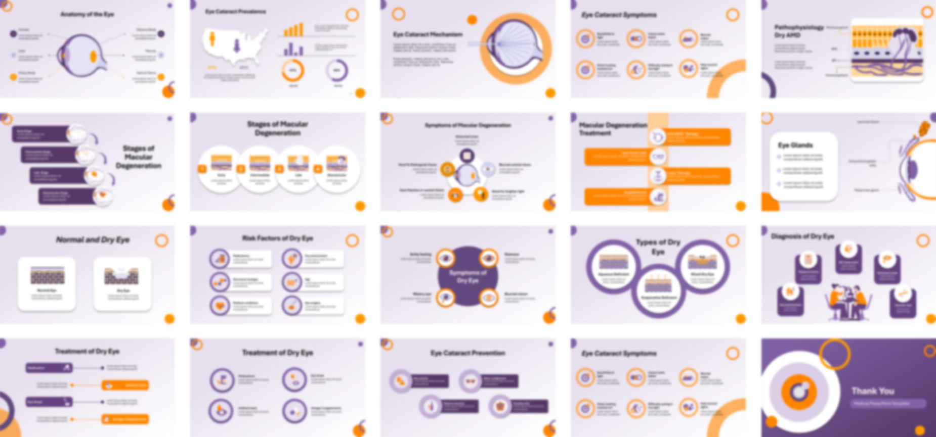 Cataracts PowerPoint template design preview