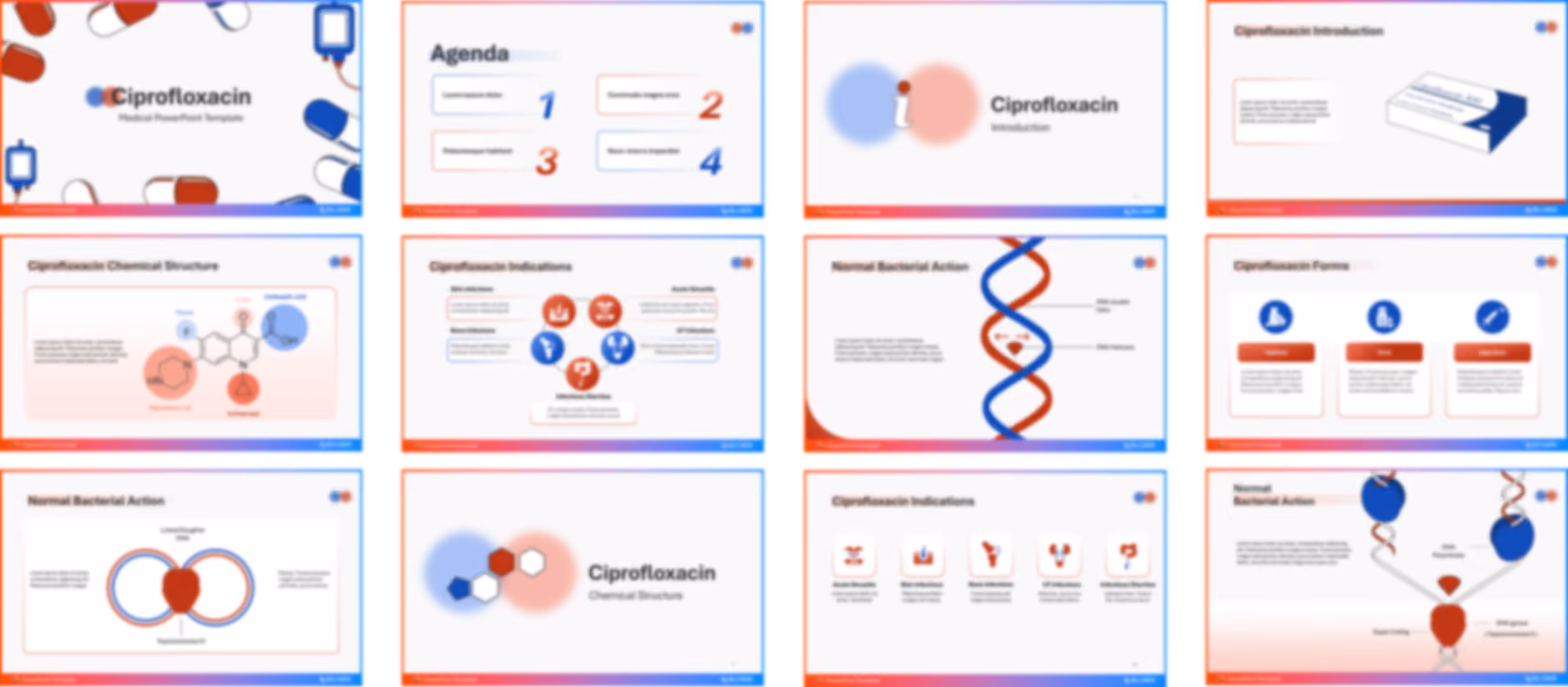 Ciprofloxacin PowerPoint Template slide preview