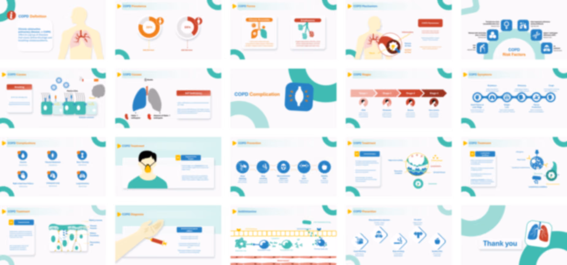 COPD PowerPoint template design preview