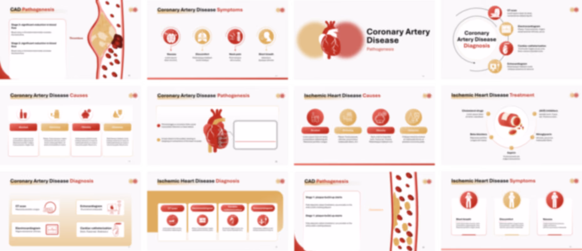 Coronary Artery Disease presentation Template preview