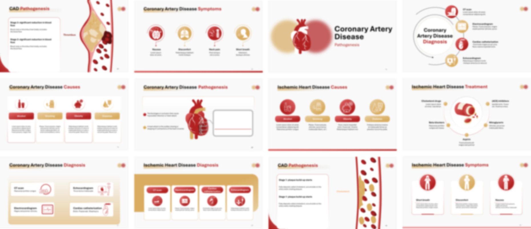 Coronary Artery Disease presentation Template preview