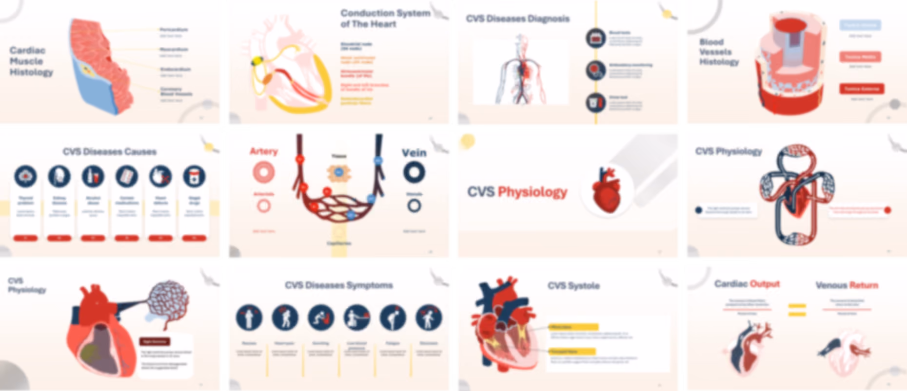 Cardiovascular System Anatomy & Physiology presentation Template preview