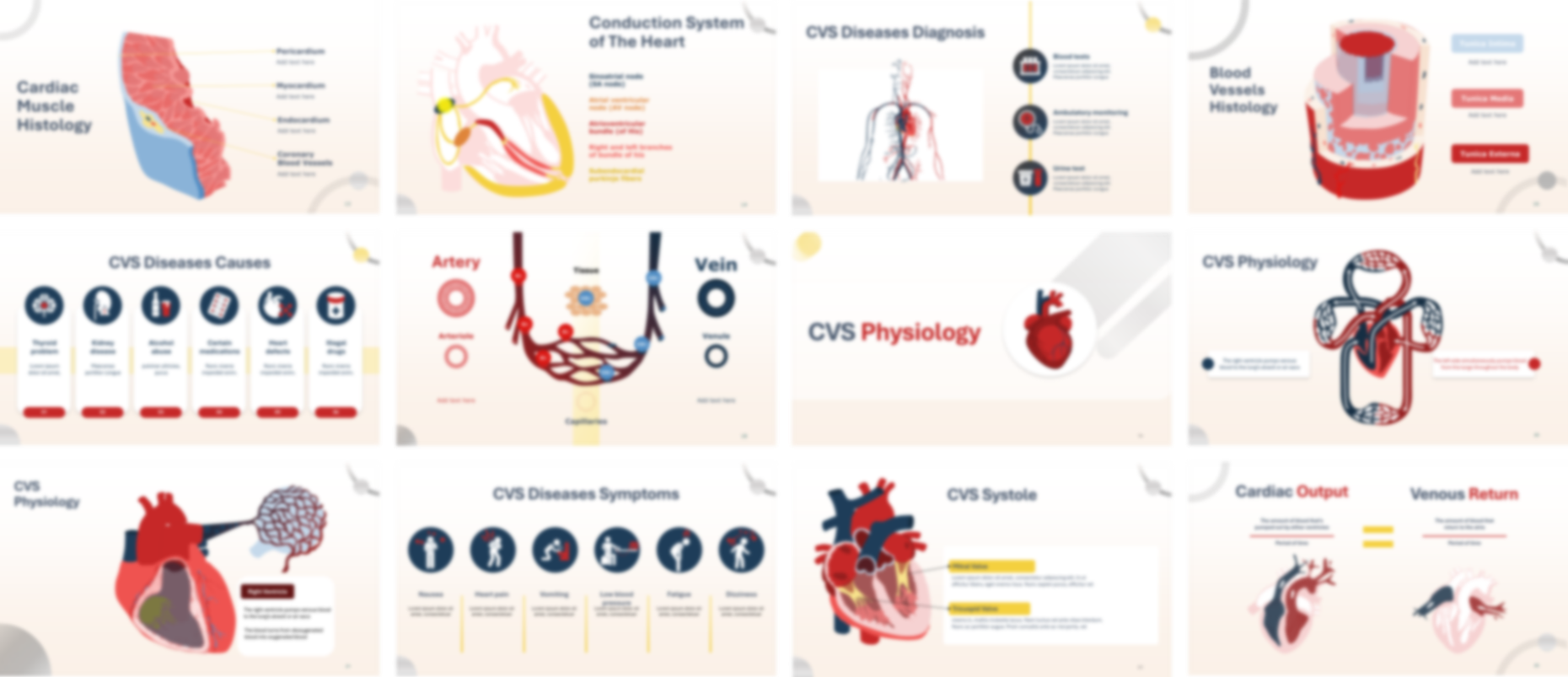 Cardiovascular System Anatomy & Physiology presentation Template preview
