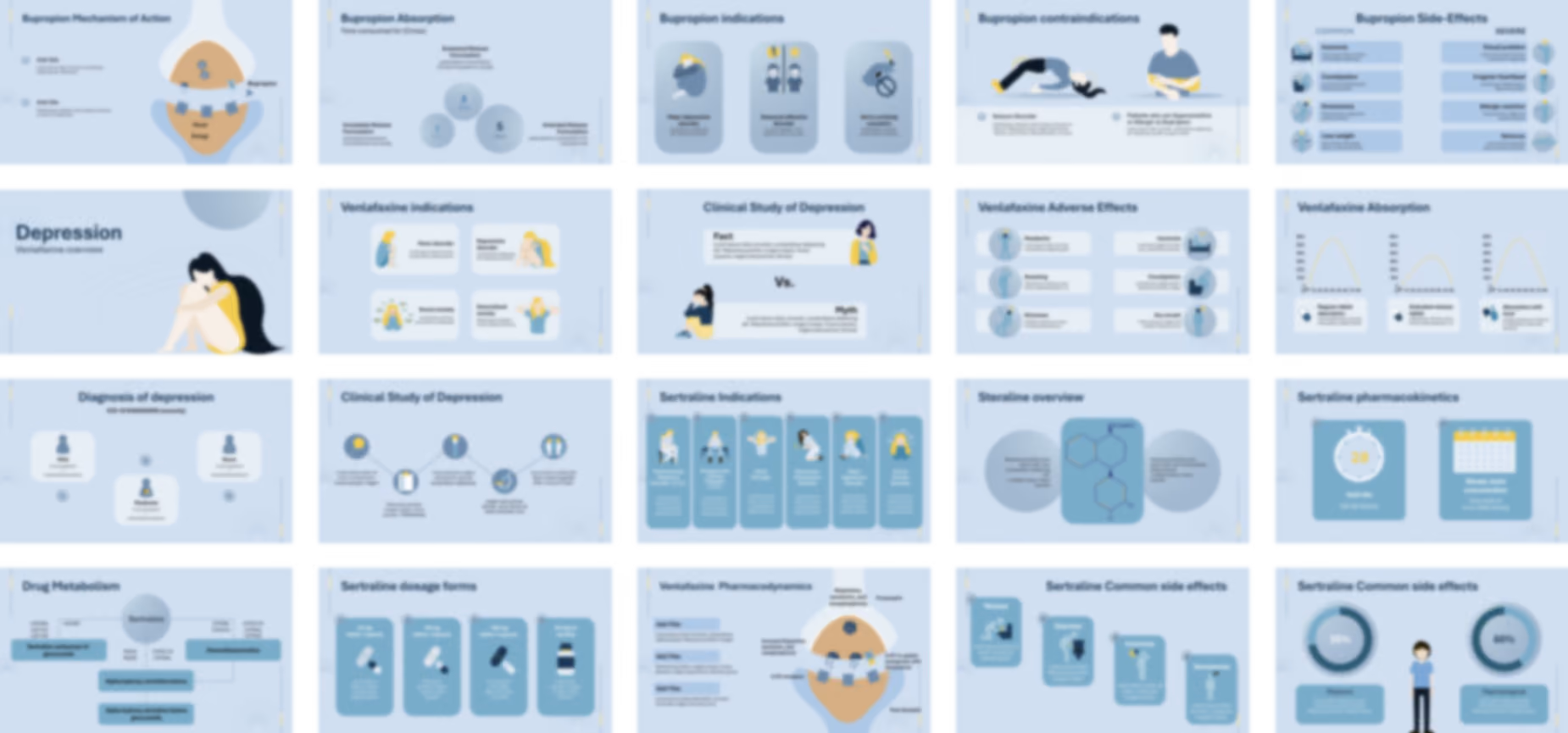 Depression presentation Template preview