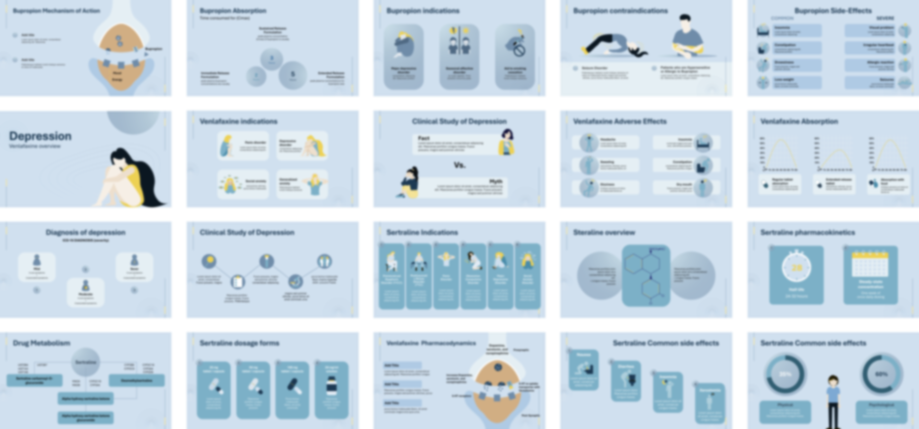 Depression presentation Template preview