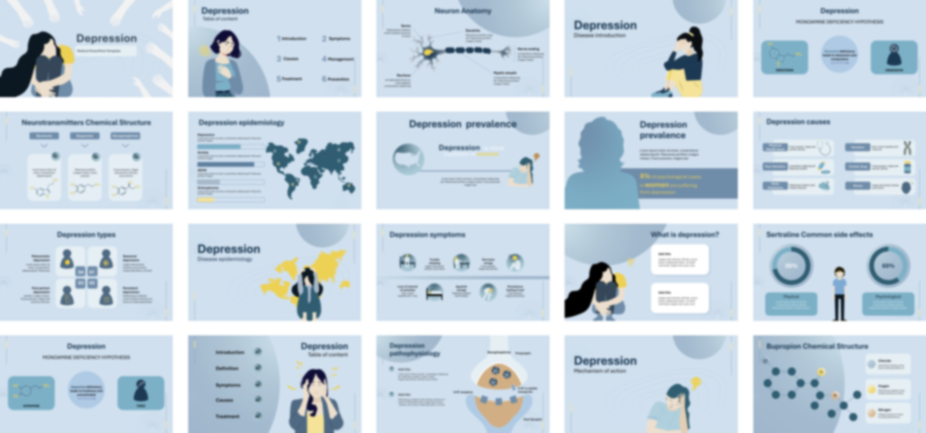 Depression PowerPoint Template slide preview