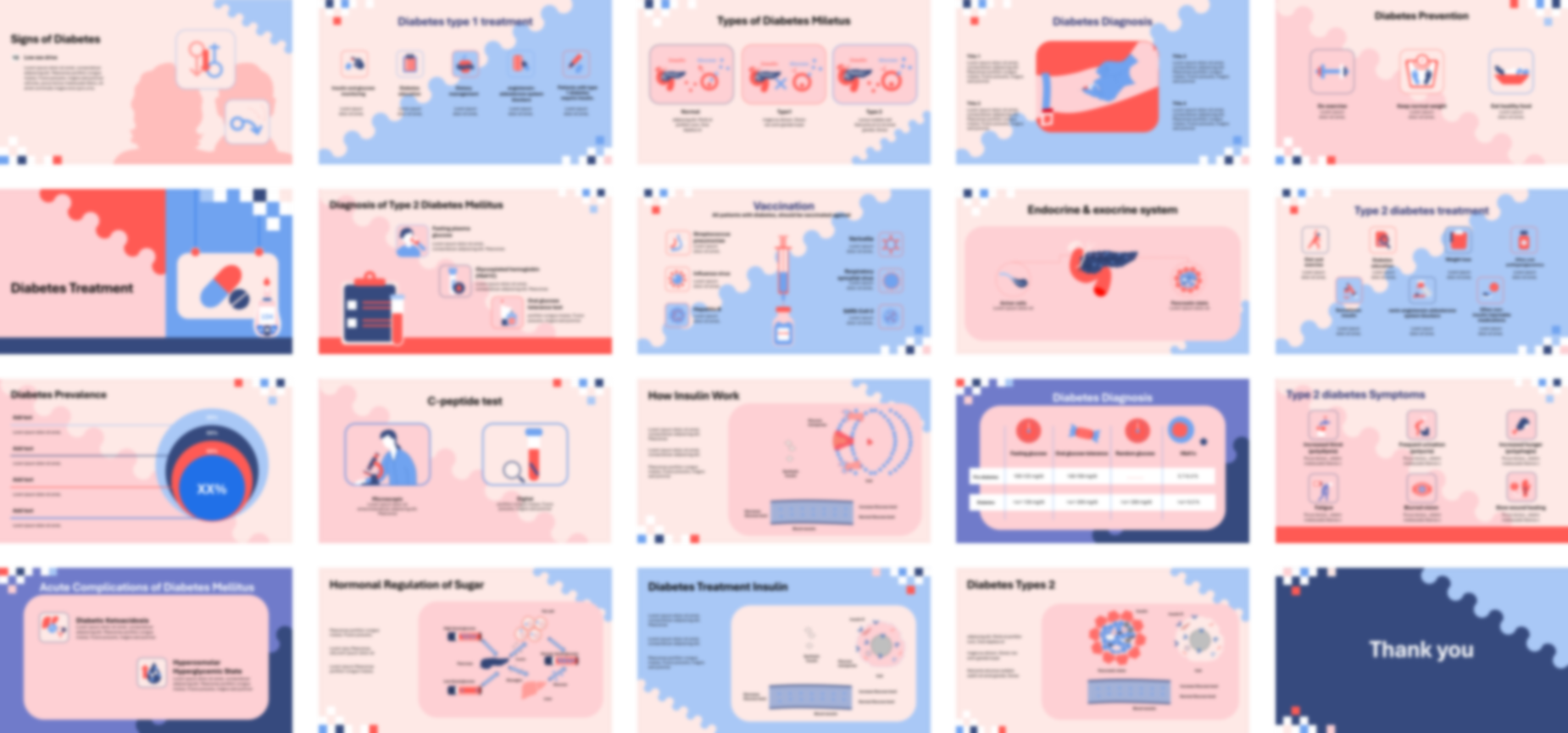 Diabetes PowerPoint template design preview