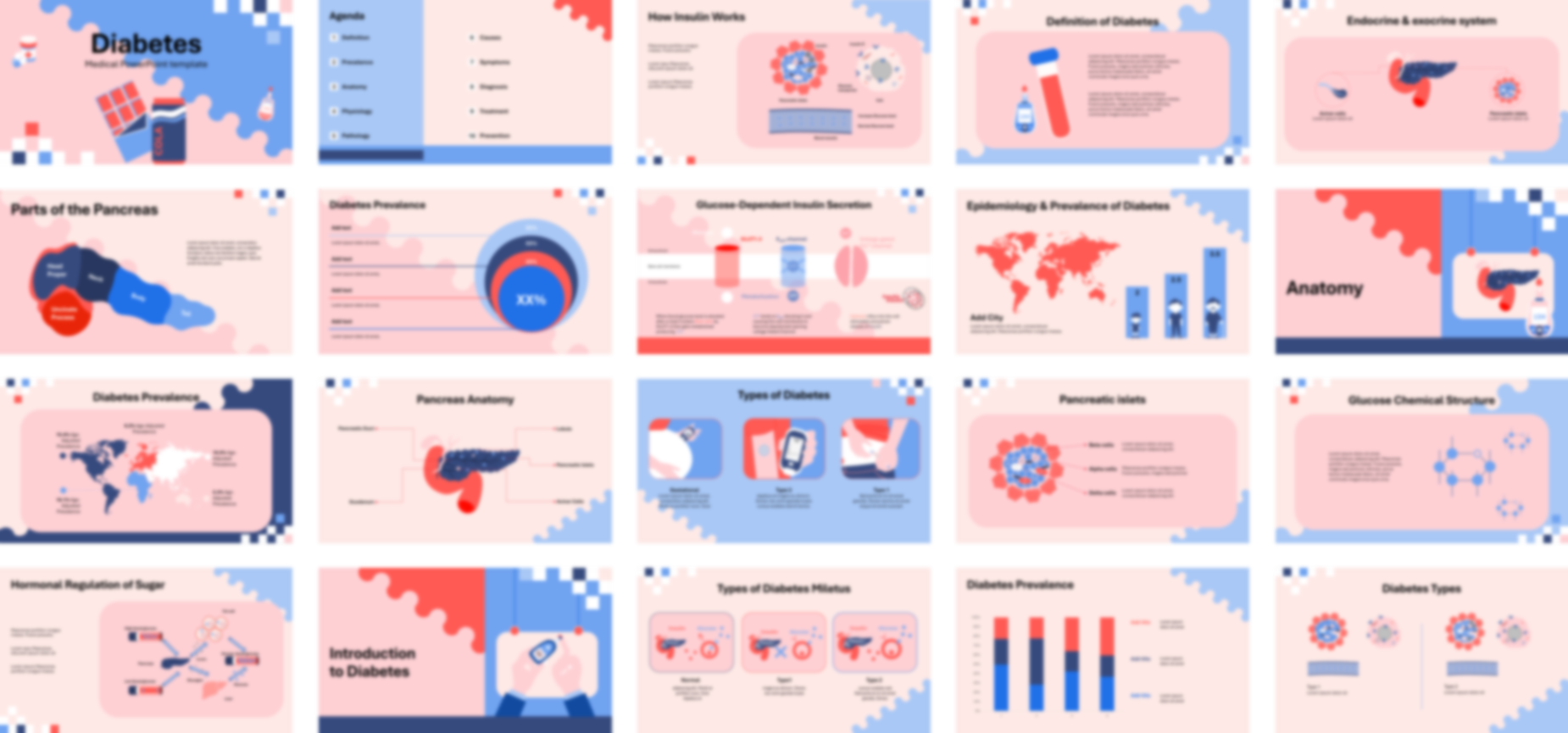 Diabetes PowerPoint Template slide preview