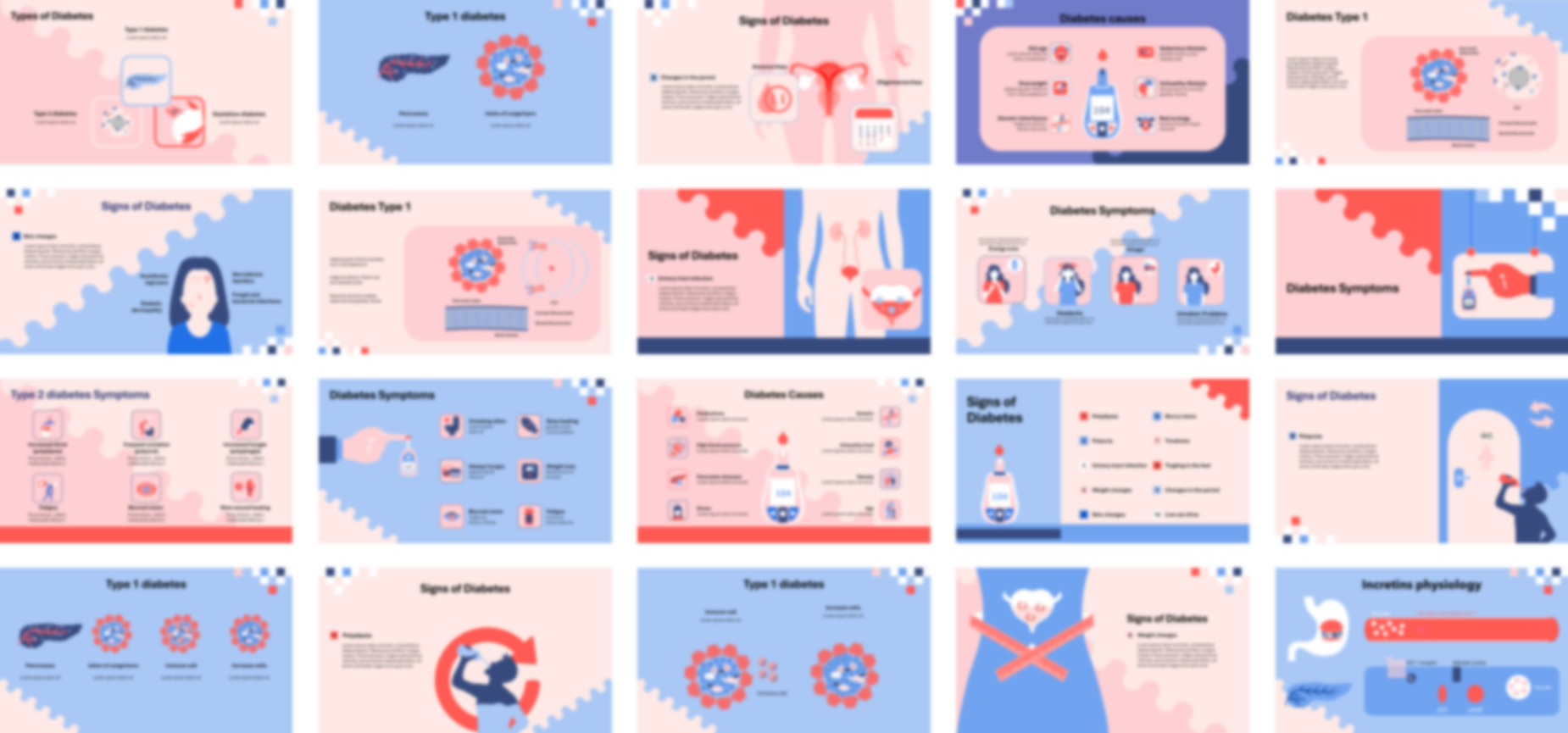Diabetes presentation Template preview