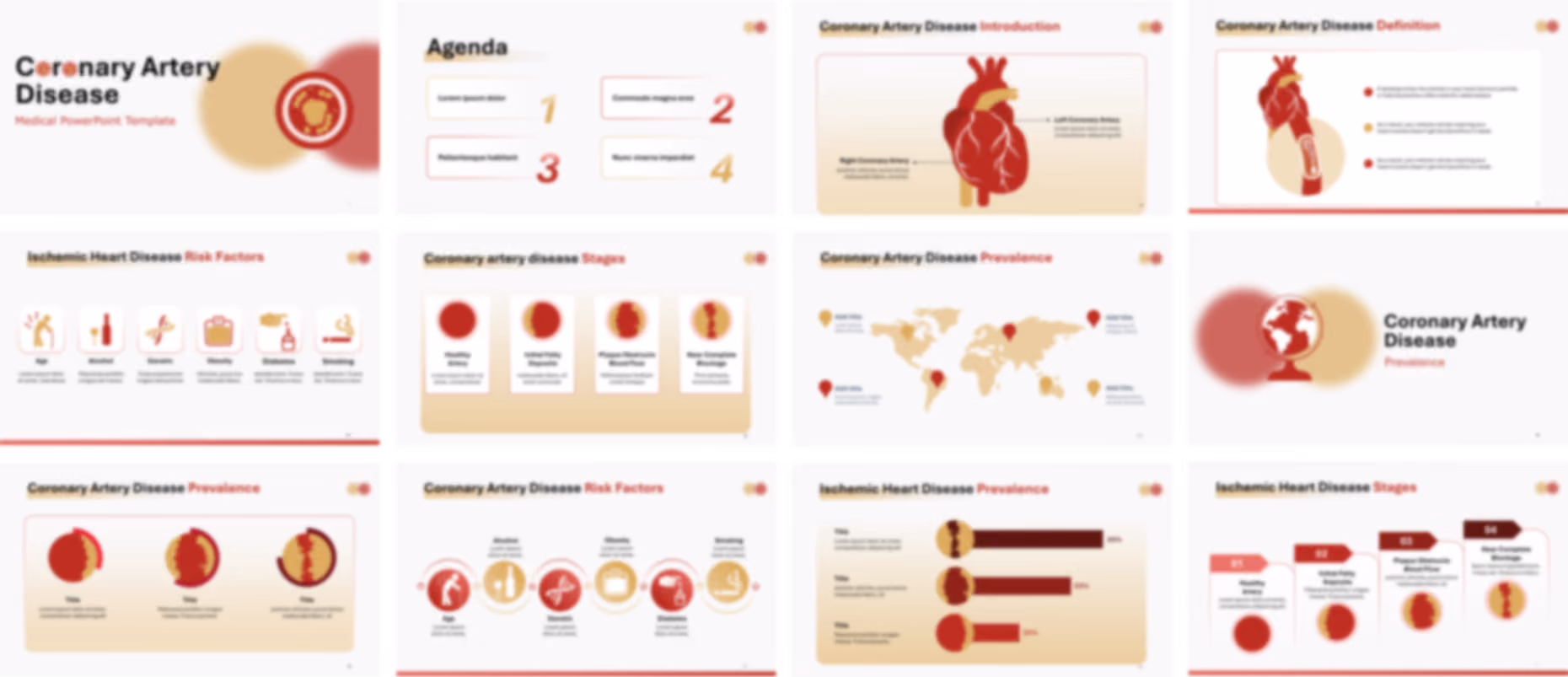 Coronary Artery Disease PowerPoint Template slide preview