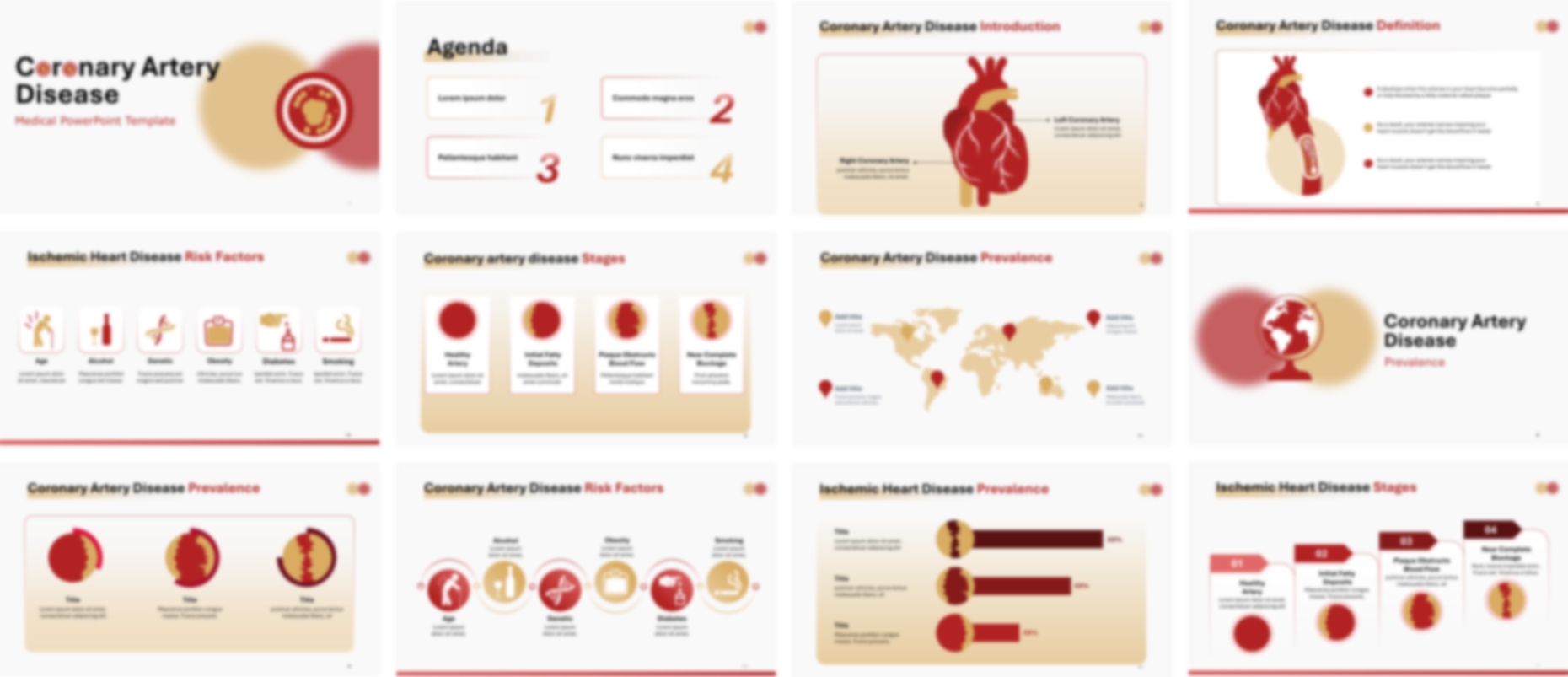 Coronary Artery Disease PowerPoint Template slide preview