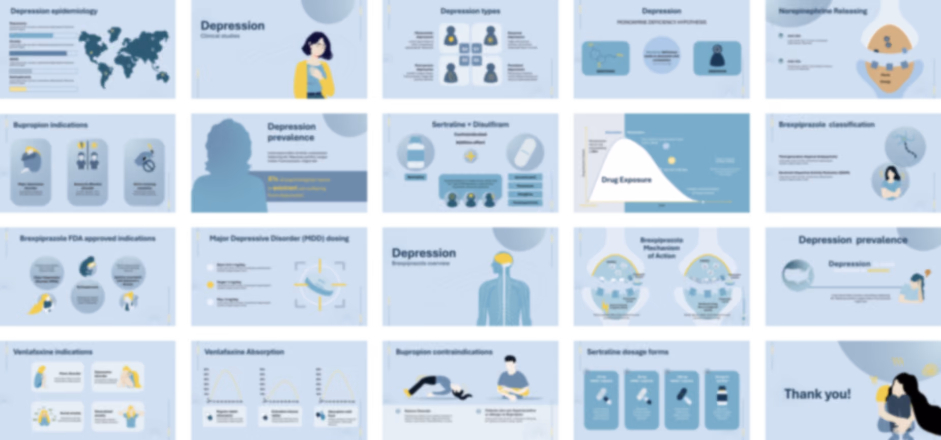 Depression PowerPoint template design preview