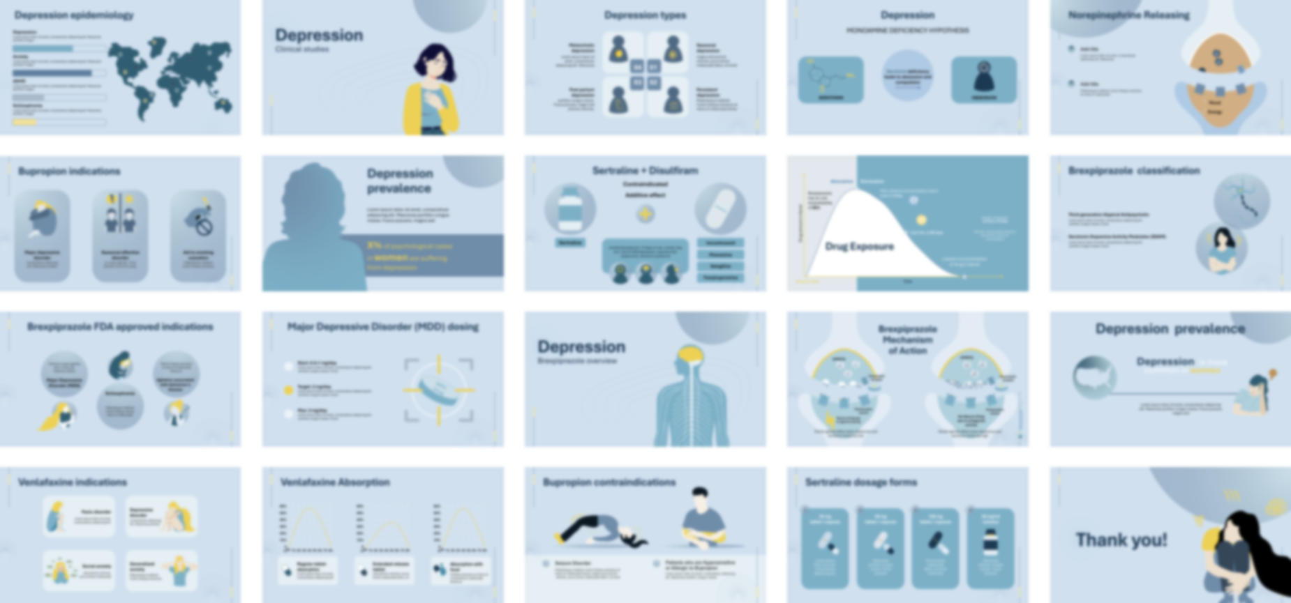 Depression PowerPoint template design preview