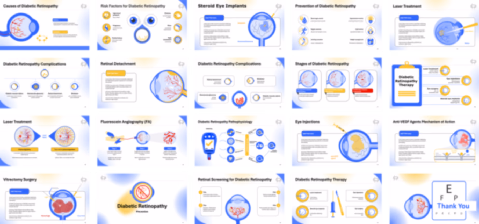Diabetic Retinopathy PowerPoint template design preview