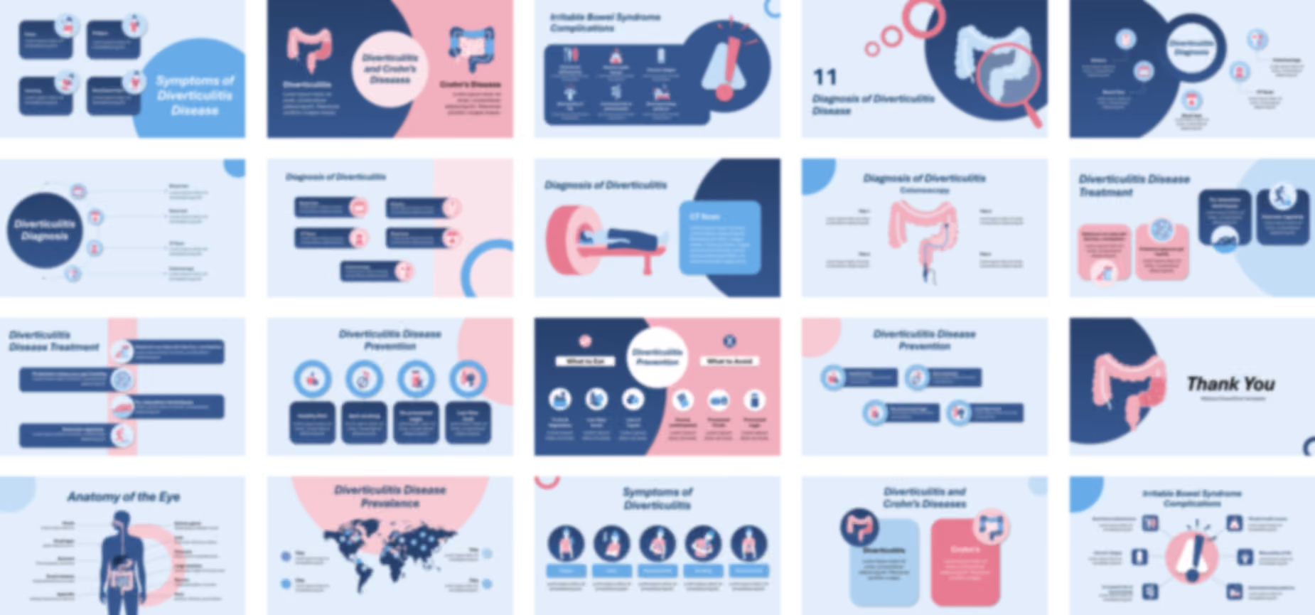 Diverticulitis PowerPoint template design preview