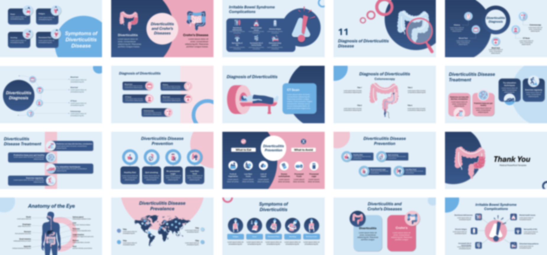 Diverticulitis PowerPoint template design preview