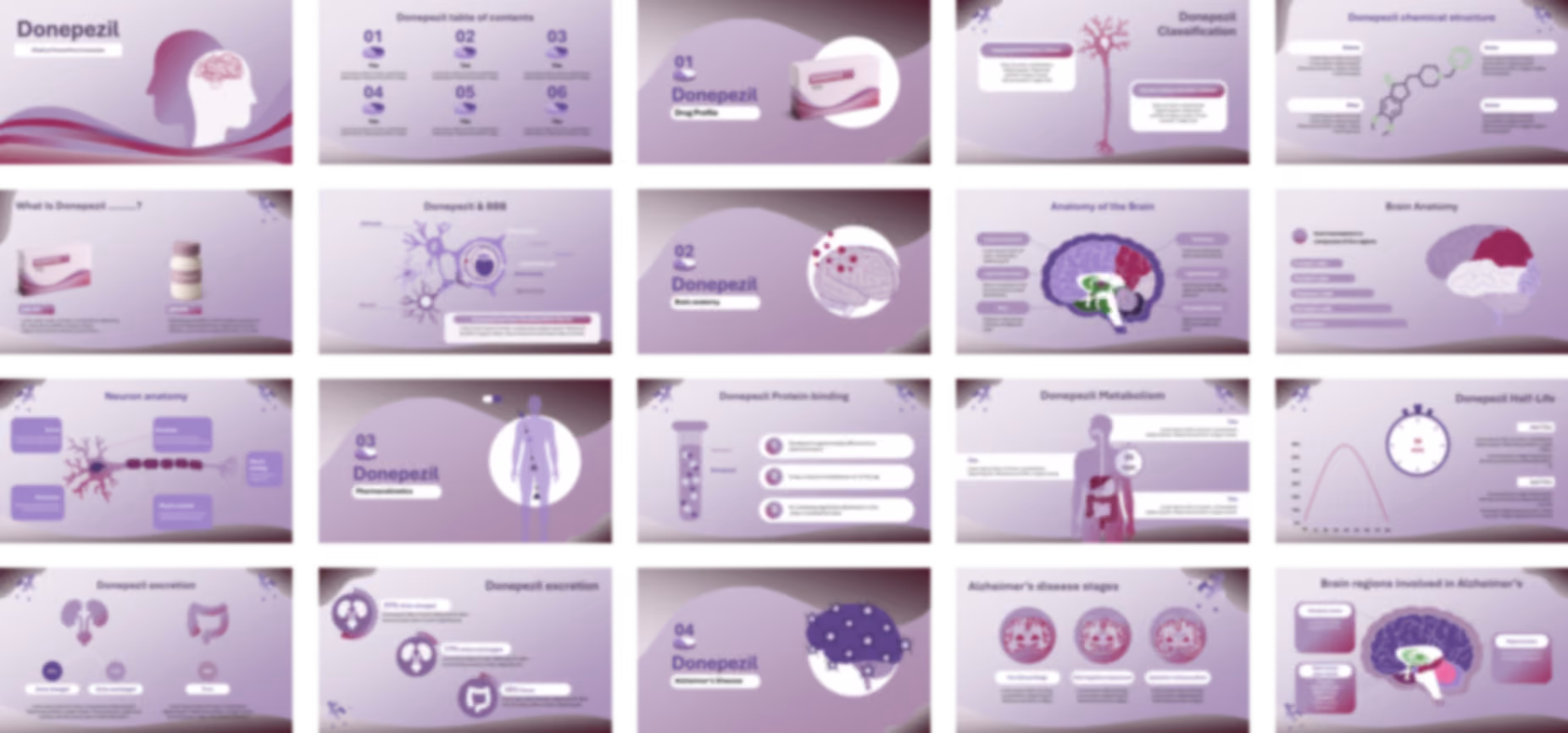 Donepezil PowerPoint Template slide preview
