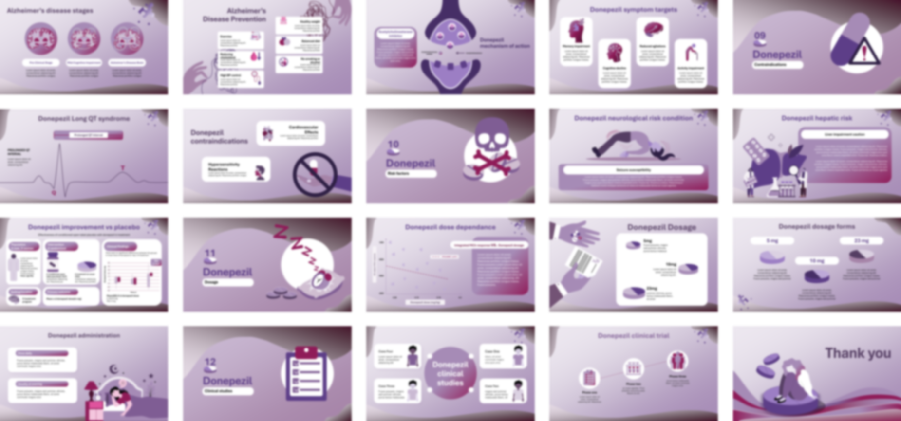 Donepezil PowerPoint template design preview