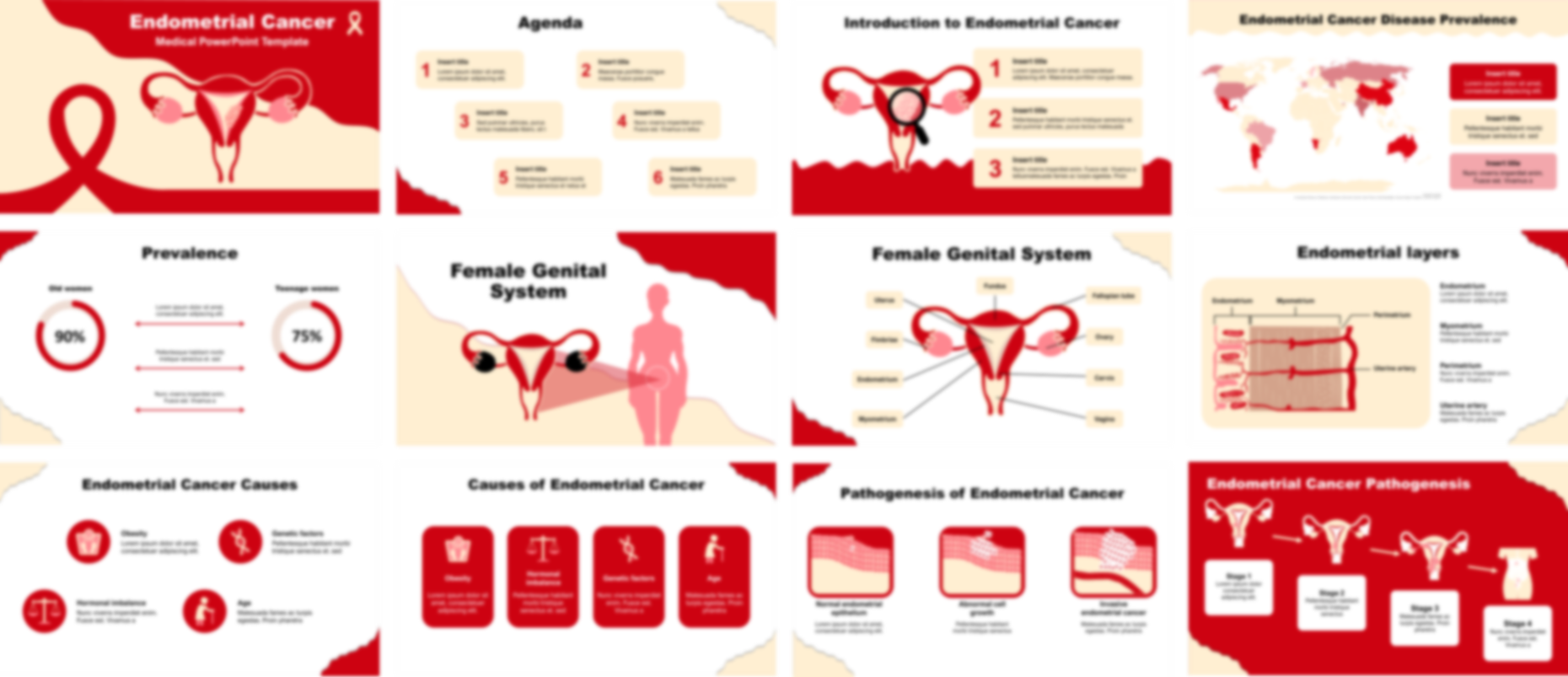 Endometrial Cancer PowerPoint Template slide preview