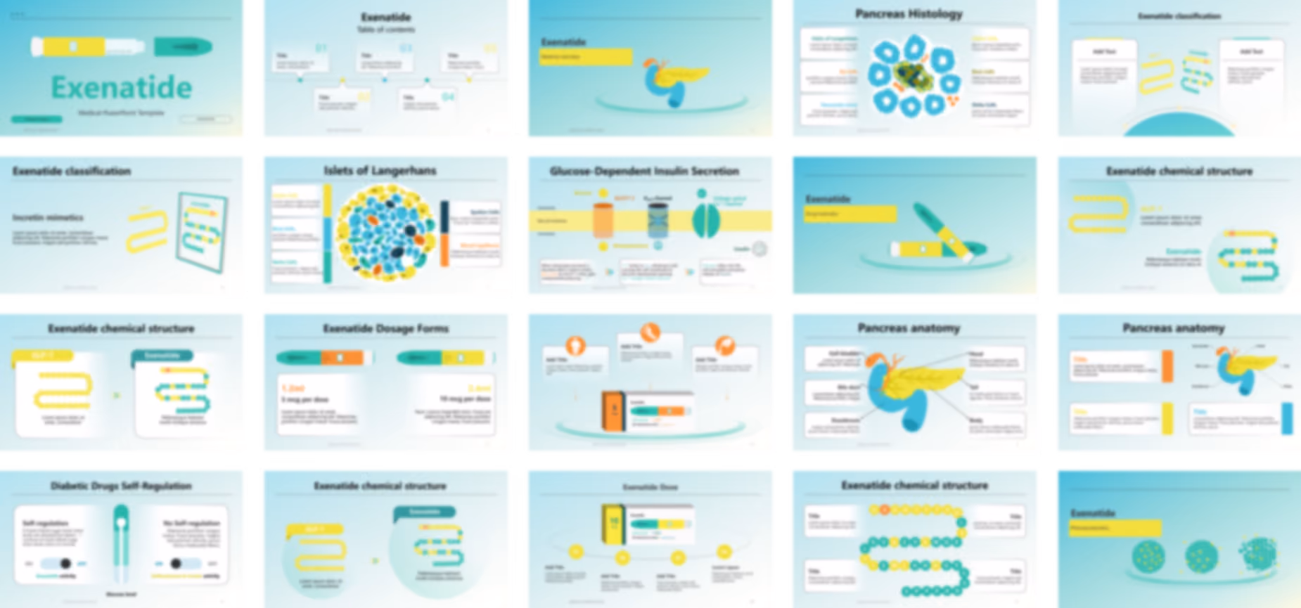 Exenatide PowerPoint Template slide preview