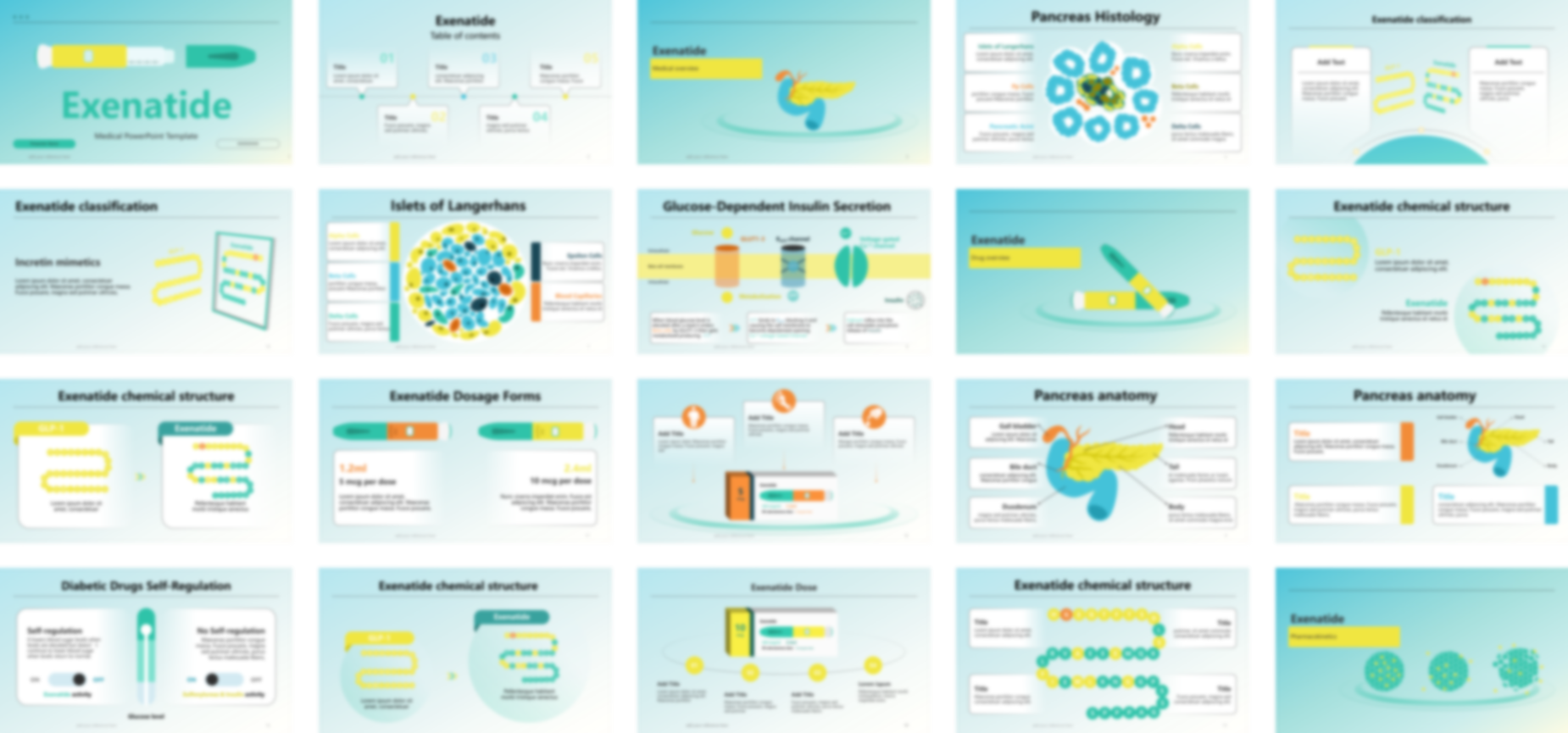 Exenatide PowerPoint Template slide preview