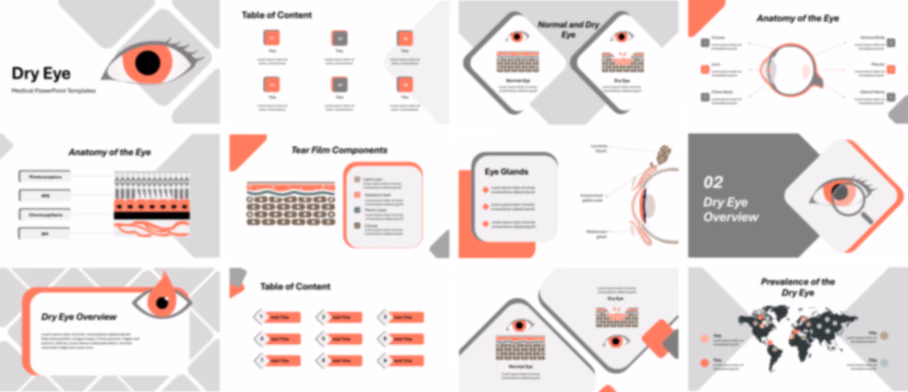 Dry Eye PowerPoint Template slide preview