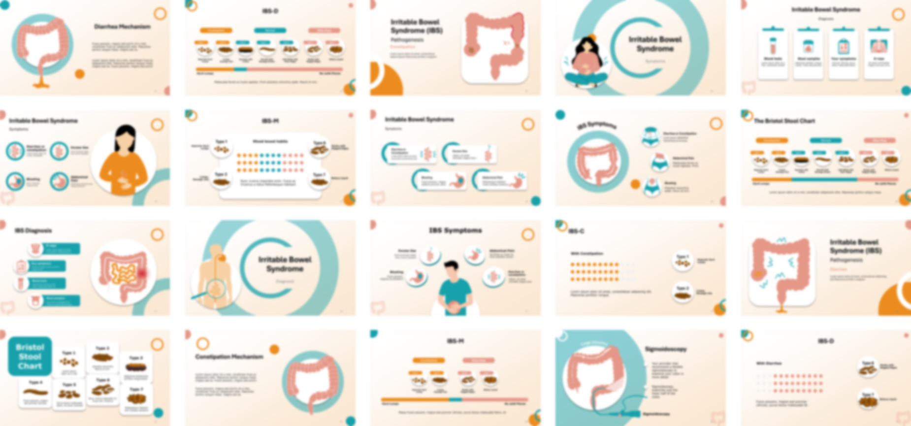Irritable Bowel Syndrome (IBS) presentation Template preview