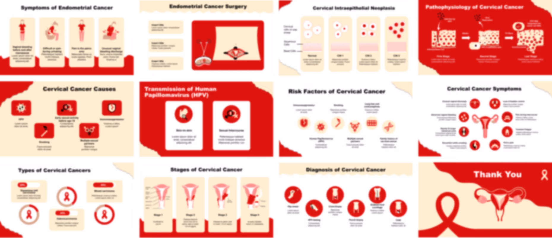 Endometrial Cancer PowerPoint template design preview
