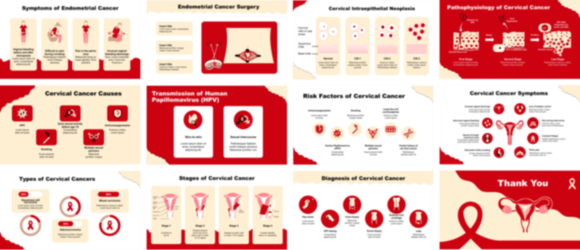 Endometrial Cancer PowerPoint template design preview