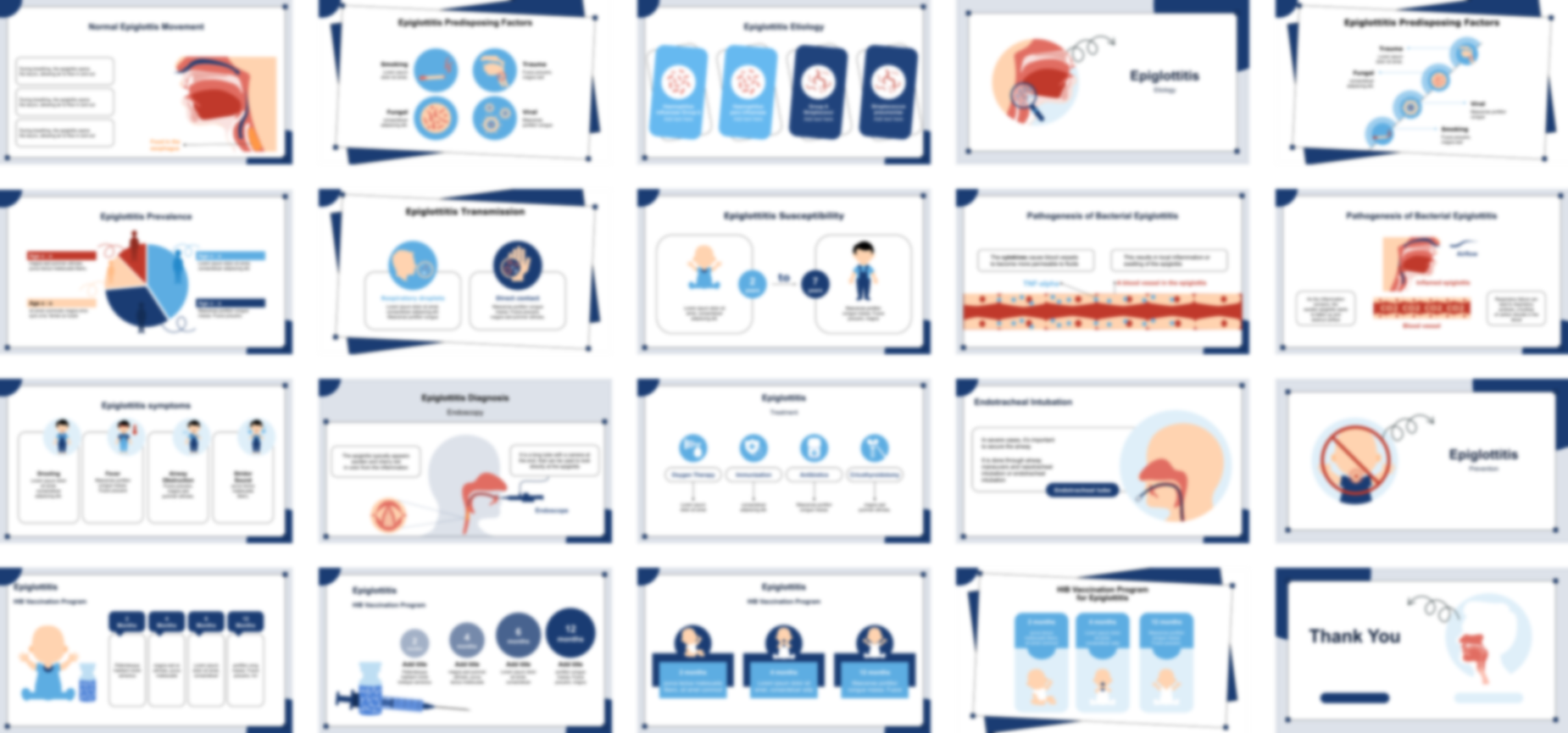 Epiglottitis PowerPoint template design preview