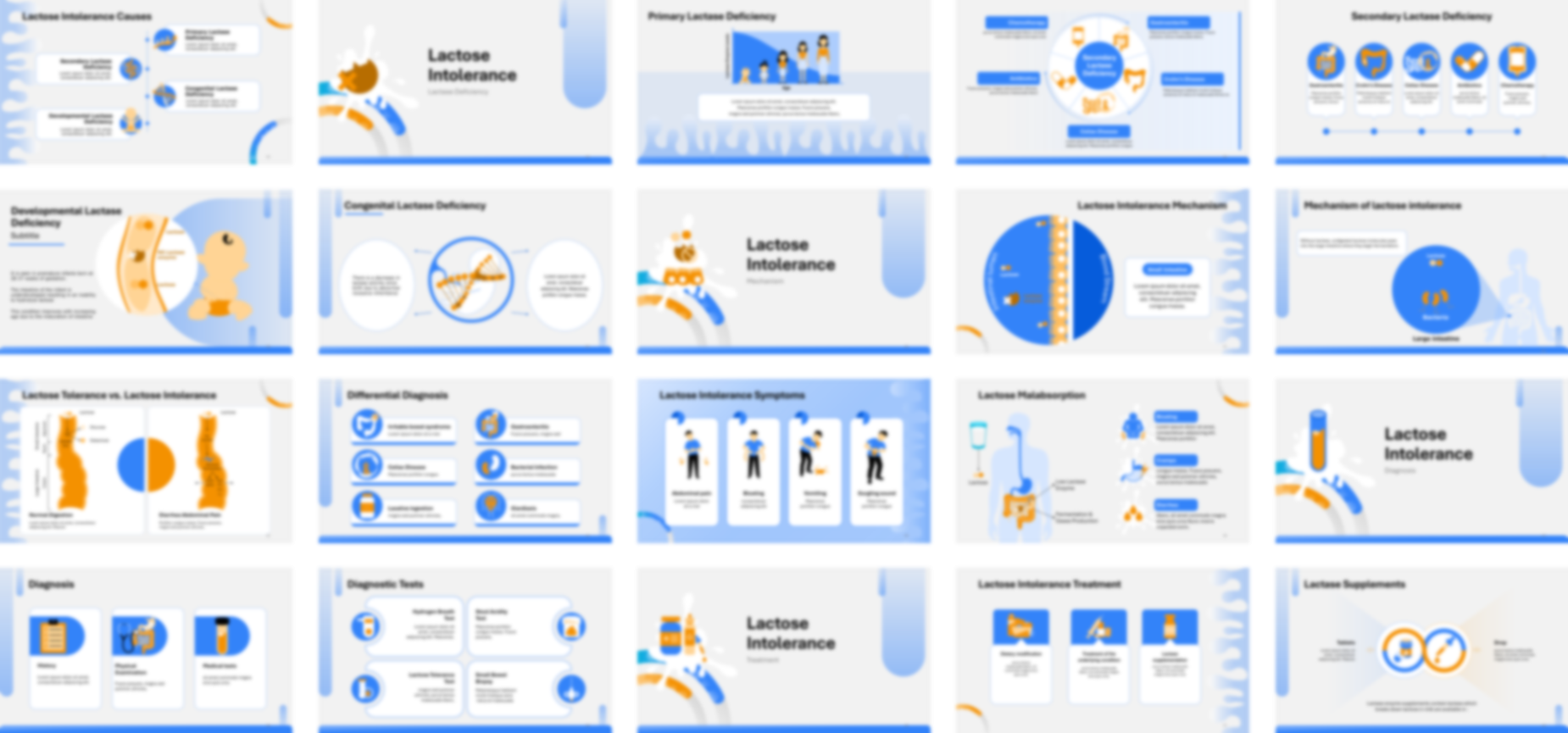 Lactose Intolerance presentation Template preview