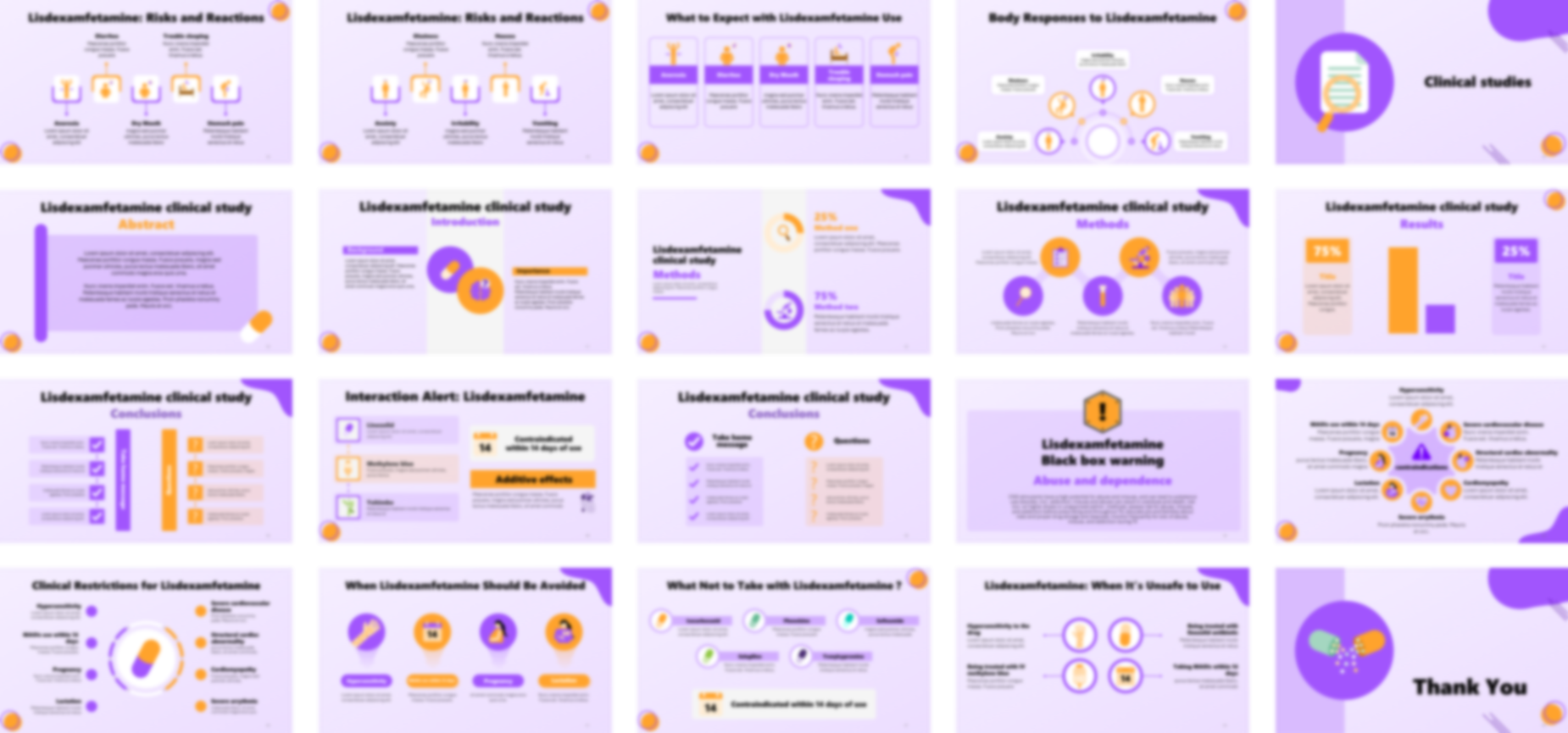 Lisdexamfetamine PowerPoint template design preview