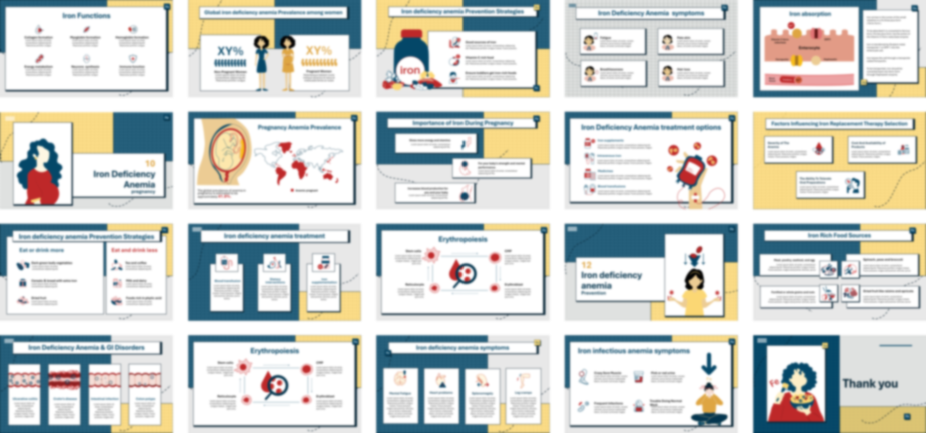 Iron Deficiency Anemia PowerPoint template design preview