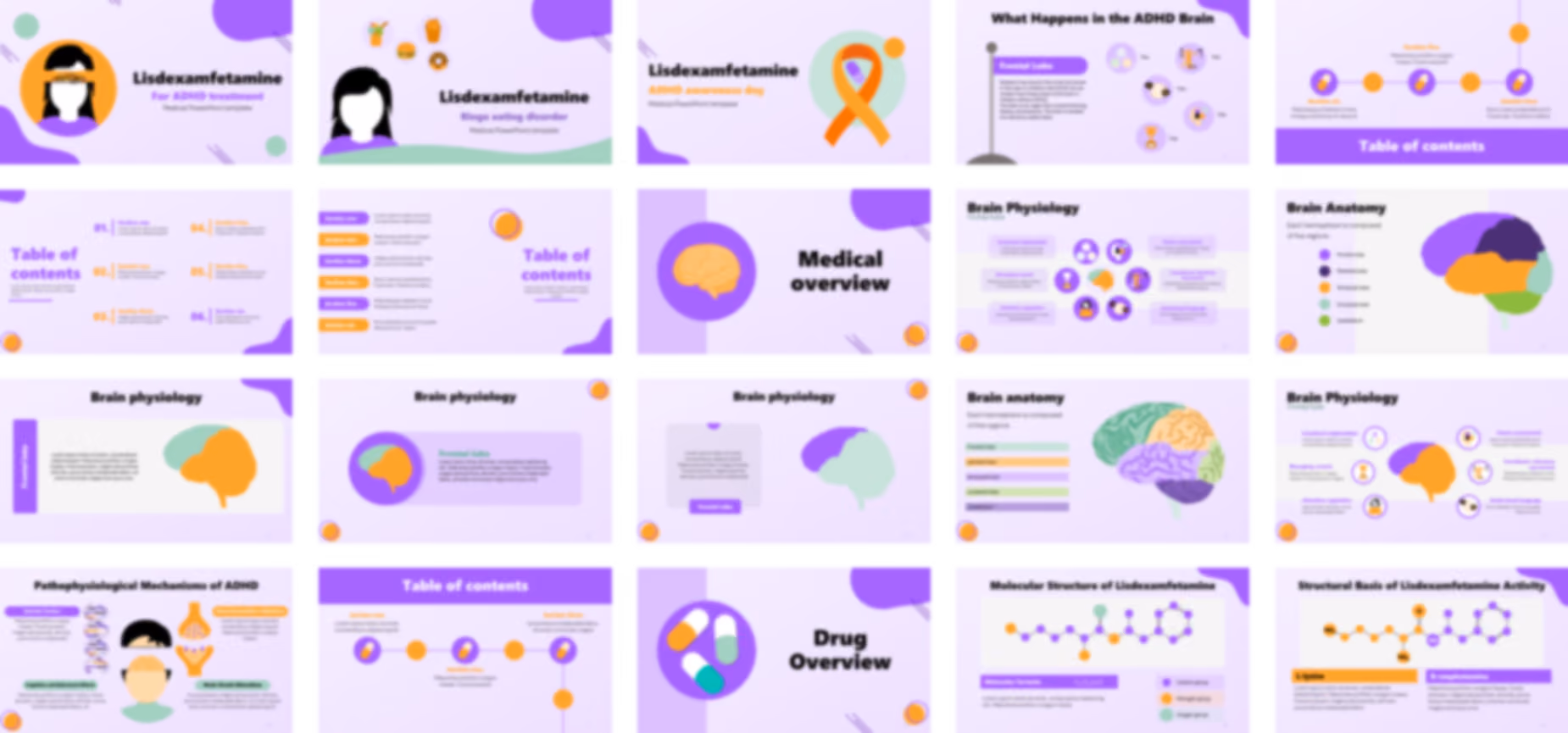 Lisdexamfetamine PowerPoint Template slide preview