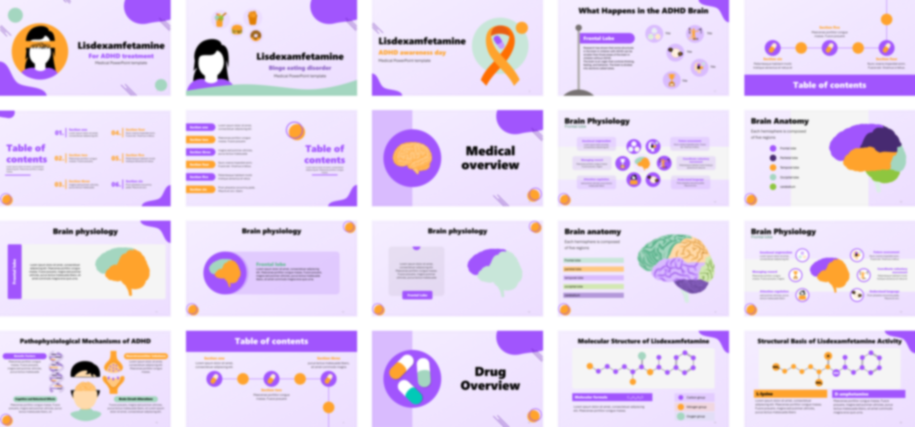 Lisdexamfetamine PowerPoint Template slide preview