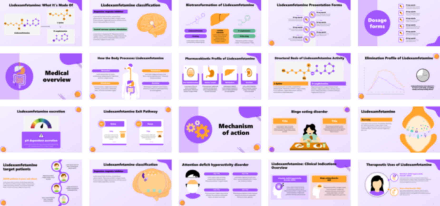 Lisdexamfetamine presentation Template preview