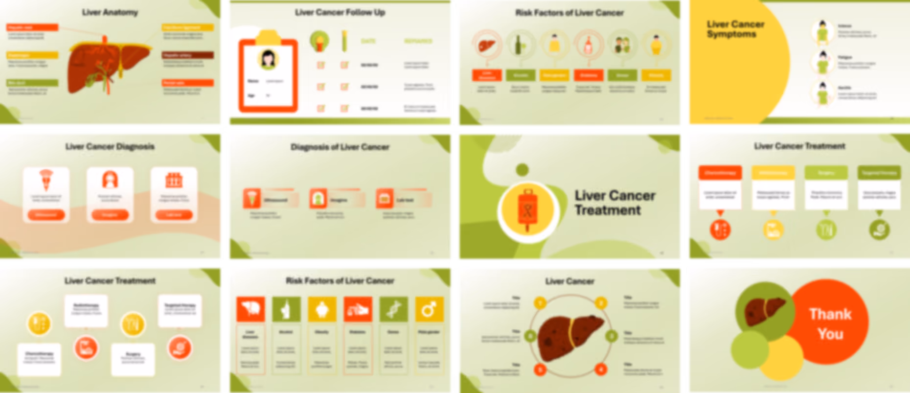 Liver Cancer PowerPoint template design preview