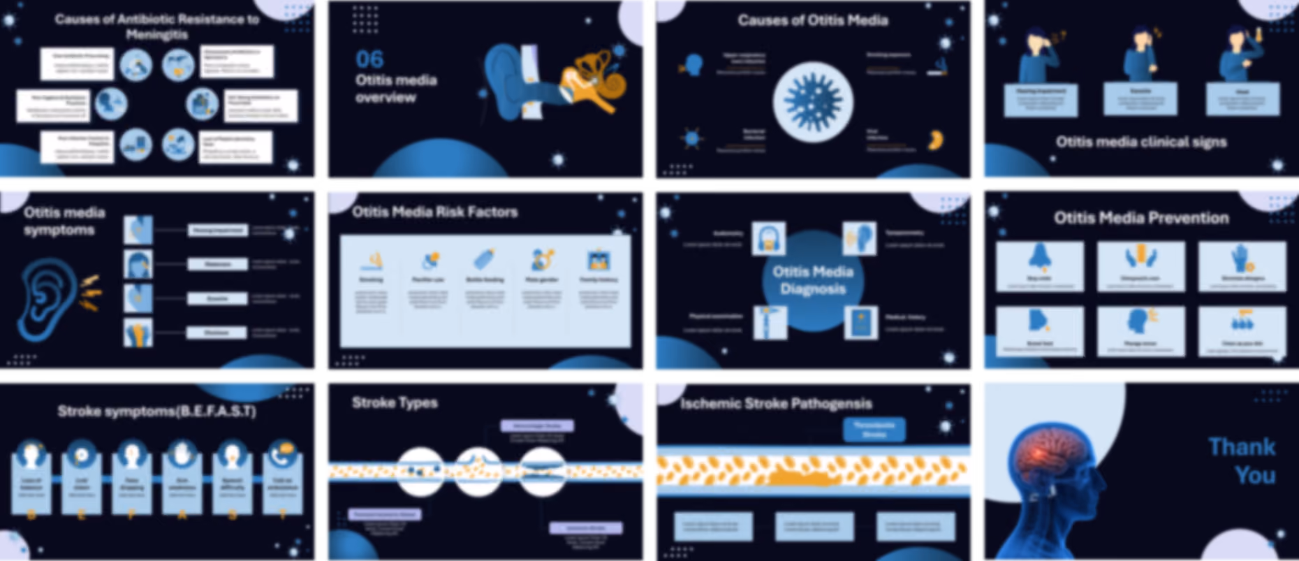 Meningitis PowerPoint template design preview