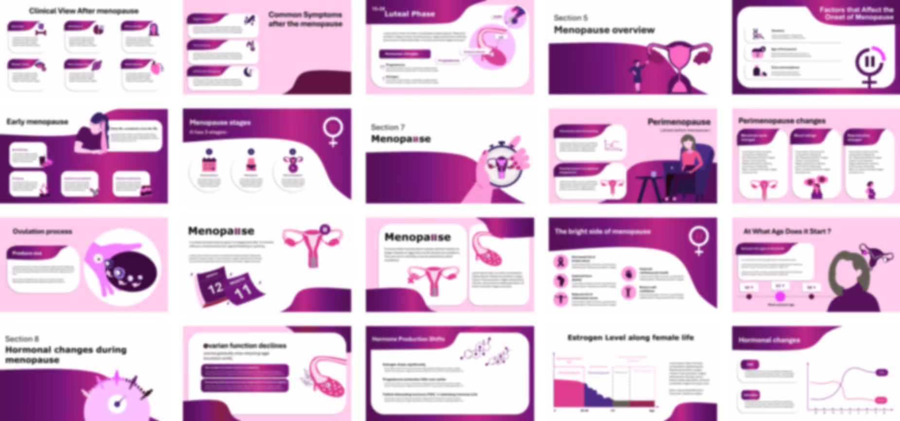 Menopause presentation Template preview