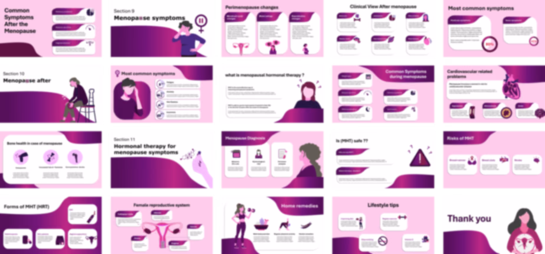 Menopause PowerPoint template design preview