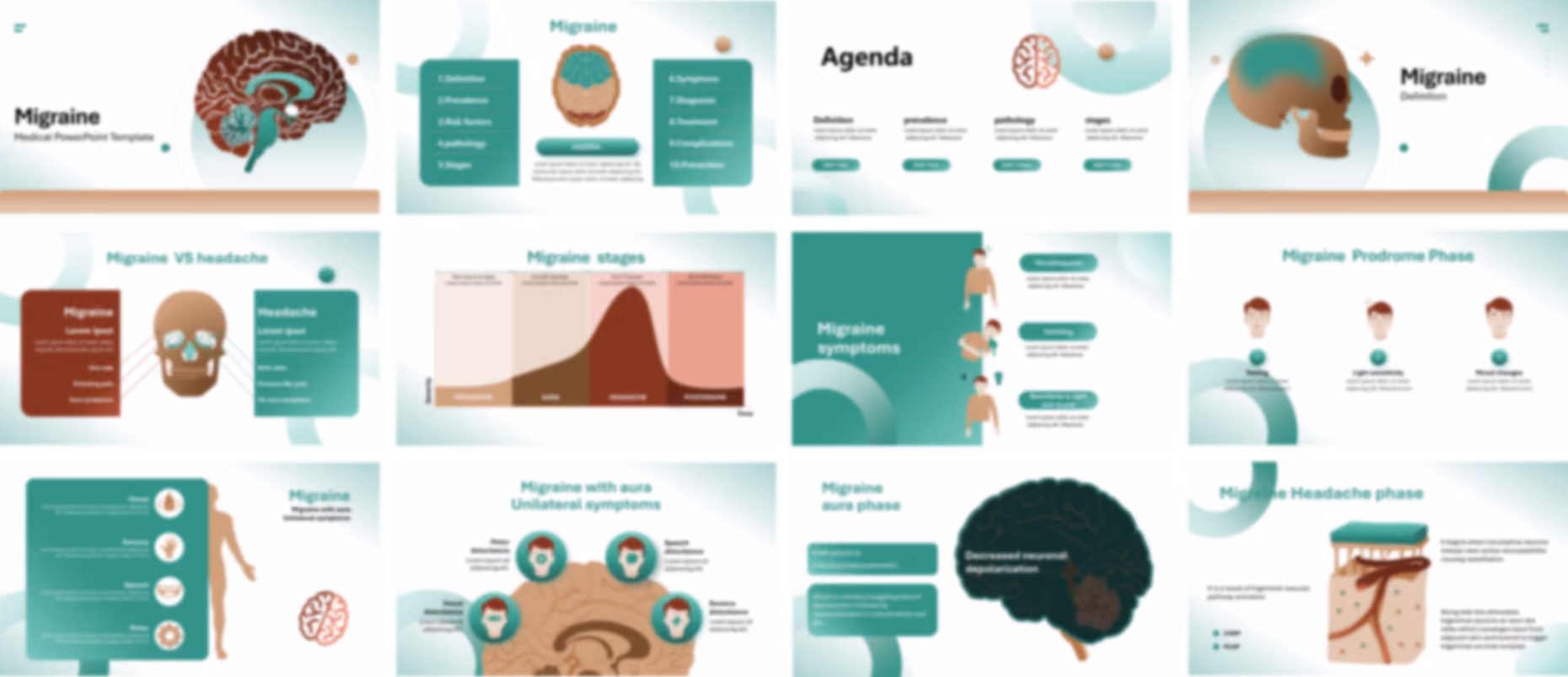 Migraine PowerPoint Template slide preview