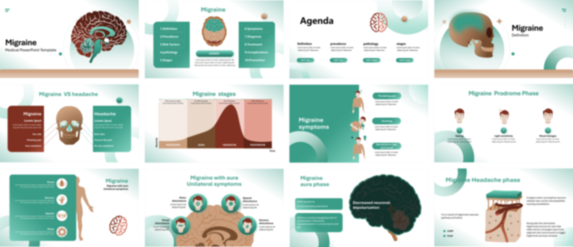 Migraine PowerPoint Template slide preview