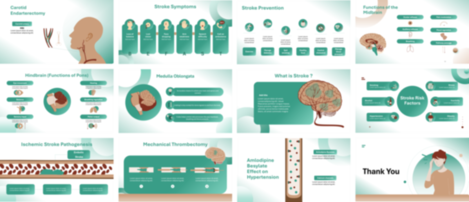 Migraine PowerPoint template design preview