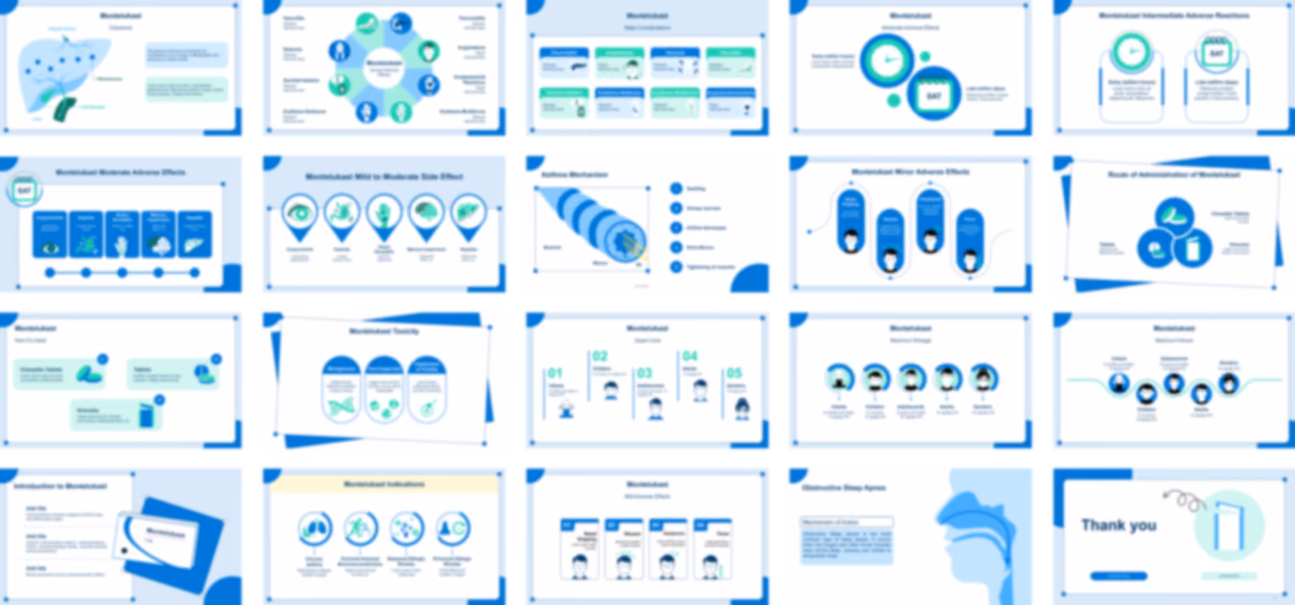 Montelukast PowerPoint template design preview