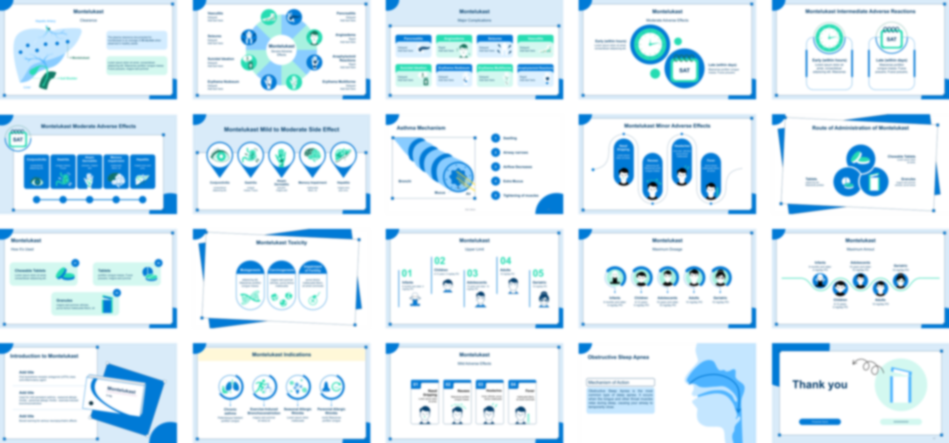 Montelukast PowerPoint template design preview