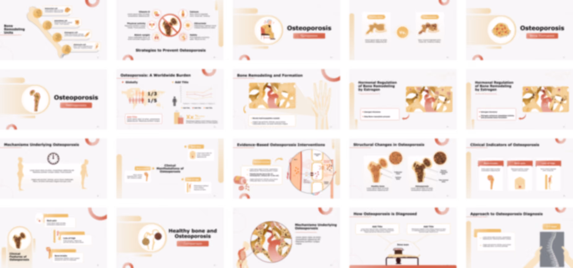 Osteoporosis presentation Template preview