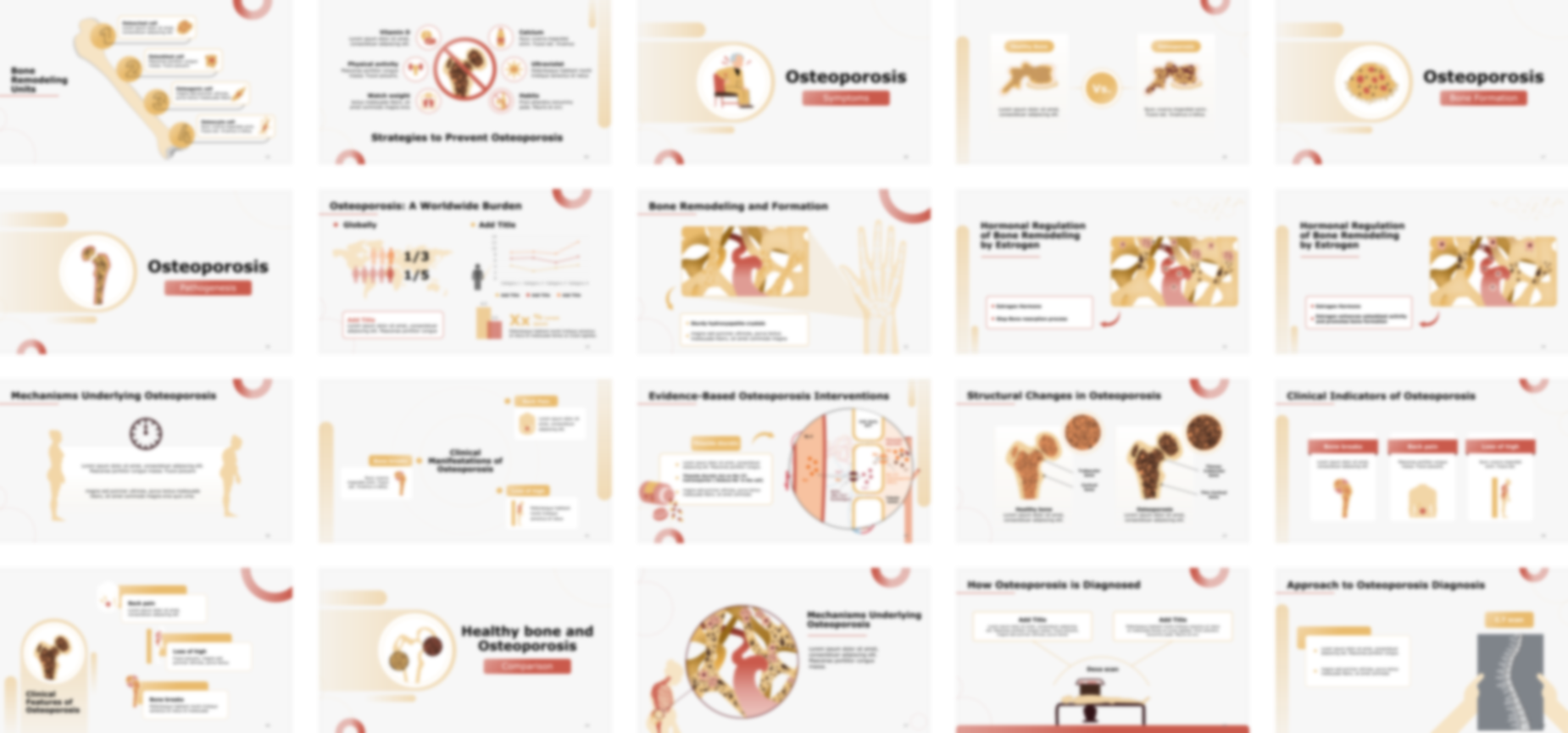Osteoporosis presentation Template preview