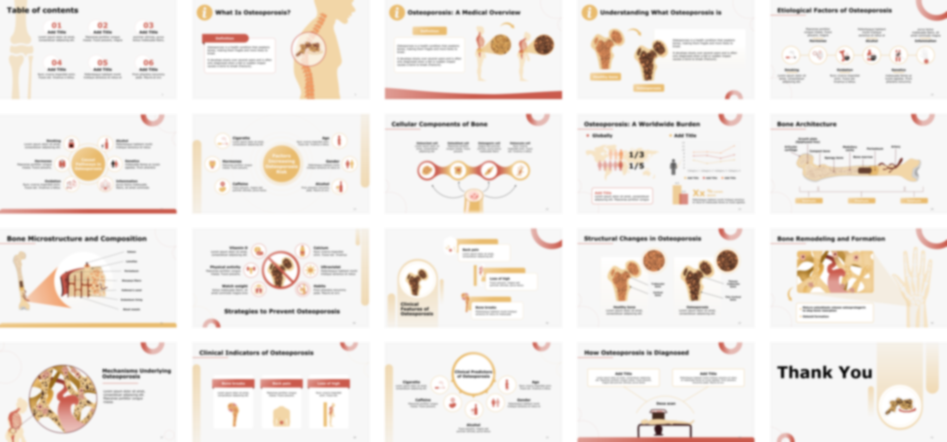 Osteoporosis PowerPoint template design preview