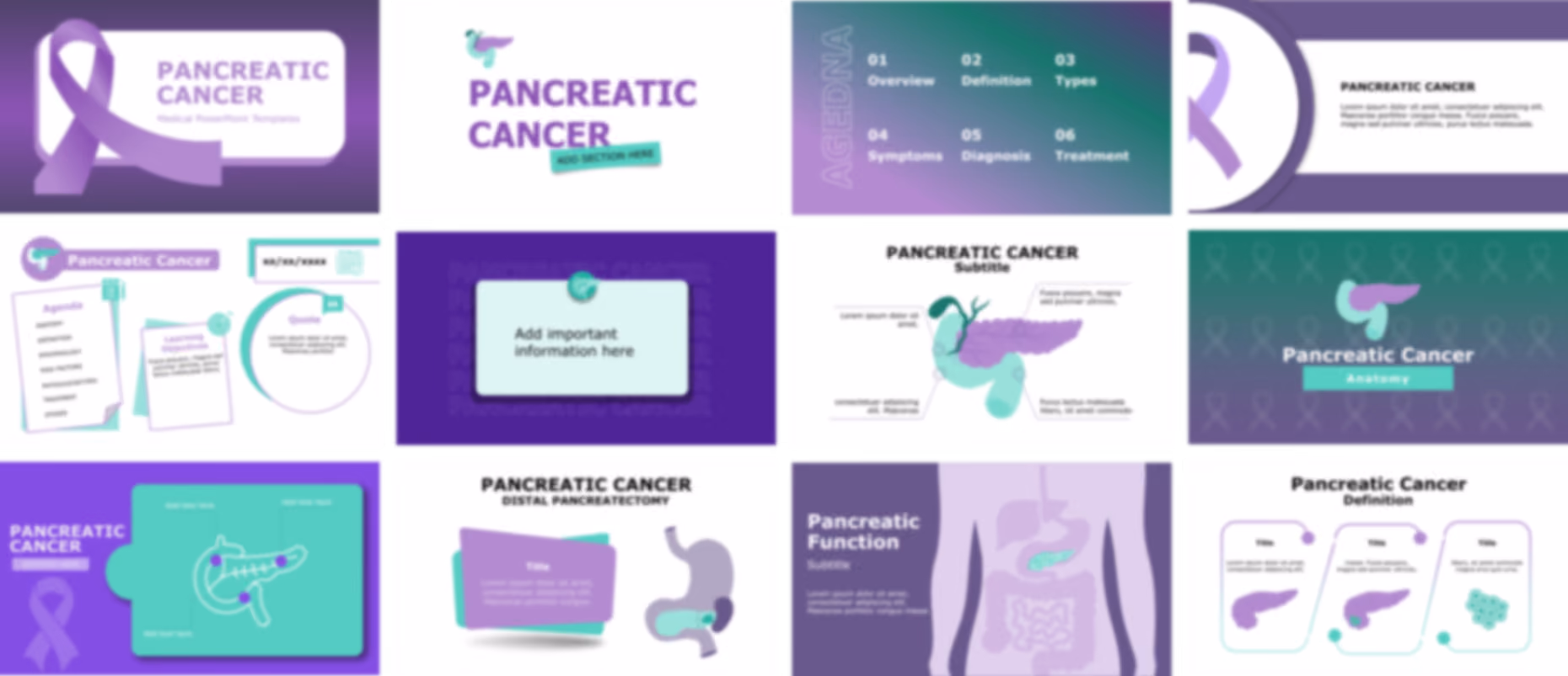 Pancreatic Cancer PowerPoint Template slide preview